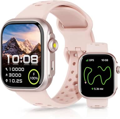 Bettdow Smartwatch GPS FB041, Relogio Smartwatch Feminino e Masculino,Tela HD de 1,85", Alexa, 100 Esportes,3ATM à rova d'água, Chamada Bluetooth, Compatível com Android iOS(Rosa)