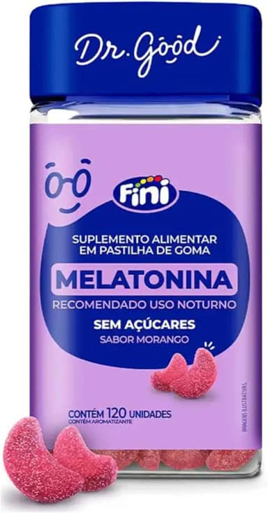 Melatonina Sabor Morango 120 Gomas Fini Dr Good