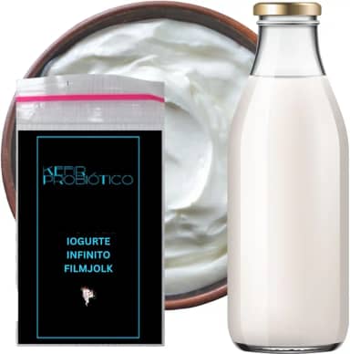 Iogurte Grego Filmjolk Desidratado Com Manual Completo | Produção Caseira Saudável e Natural | Econômico, Rico em Proteínas | Fácil de Fazer em Casa