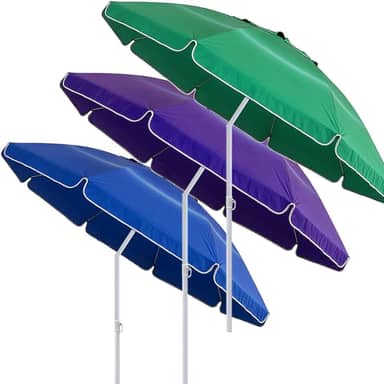 Guarda Sol De Praia Gigante Piscina E Pesca Camping Verão Ombrelone Articulado Grande Sombrinha De Praia Sombreiro (Aleatório 2,40M)