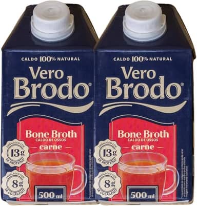 Combo 2 Un Caldo De Ossos Bone Broth Bovino 500ml Vero Brodo