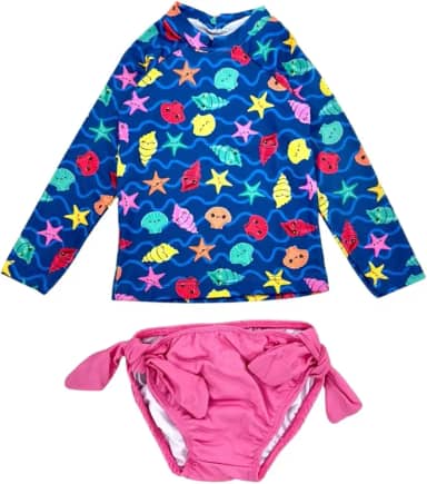 Conjunto Infantil Proteção Solar Uv Praia Blusa Maiô Biquíni