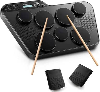 Bateria Eletrônica Portátil 7 Pads Voik BEAT-70 Com Baqueta