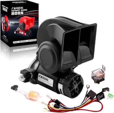FARBIN Buzina de trem para caminhão 12v 150db buzina de carro alto caracol buzina de ar com chicote de relé para qualquer veículo