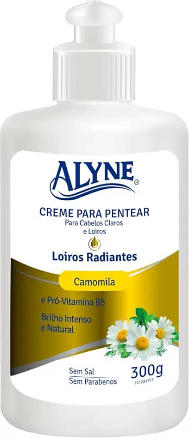 Alyne, Creme para pentear cabelo, Loiros Radiantes, 300 g, Dourado