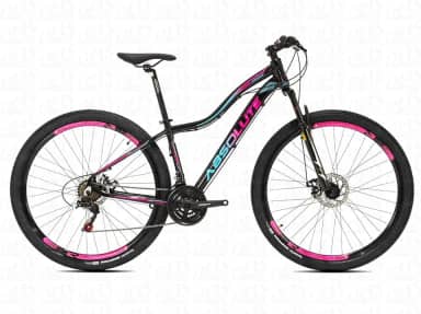 Bike Absolute Hera Aro 29 Alumínio 21V Suspensão 80mm Freio a Disco Transmissão 3x7 MTB Versátil Feminina para Lazer
