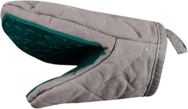 Luva de forno curta lavável antiderrapante, resistente ao calor, multiuso, para utensílios de cozinha, churrasco e confeitaria, Verde