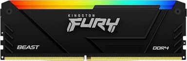Memória Desktop Gamer Kingston Fury Beast - RGB, 16GB, DDR4, 3200MHz