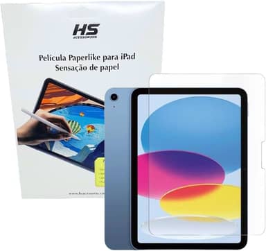 Película p/iPad 11 A16 / 10 Geração A2696 10.9" (2022) Paper Like Fosca Sensação de Papel Anti Reflexo/Não Marca dedo Proteção Contra Riscos C/Kit de Instalação Encaixe Perfeito p/Escrita Desenho