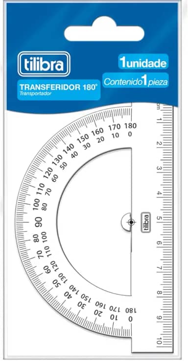 Tilibra - Transferidor Escolar 180 Graus Académie - 1 un