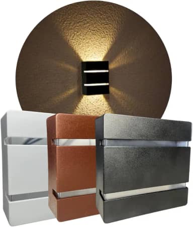 KIT 4 Arandelas slim 2 frisos luminária moderna interna Ou externa |DEPARTAMENT STORE (PRETO)