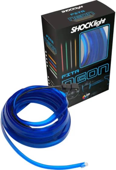 Fita Led Luz Interna Neon Painel Carro 2 Metros Azul Tunning