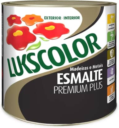 Tinta Esmalte Sintético Lukscolor Preto 225ml