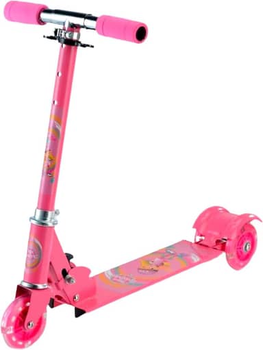 Patinete Infantil Uni Toys, 3 rodas, Cor Rosa, Dobrável, Com Led nas Rodas