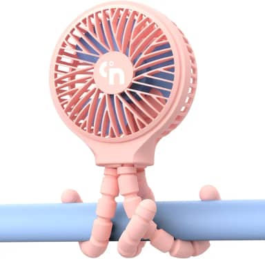 WiHoo Ventilador de carrinho portátil, bateria ultra longa de 11H, rotação de 3 velocidades, rotação de 360°, recarregável por USB ou com clipe de resfriamento operado por bateria, ventilador pessoal