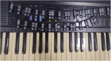 Marcador Notas Musicias Preto Piano Teclado 61 Notas Velvet