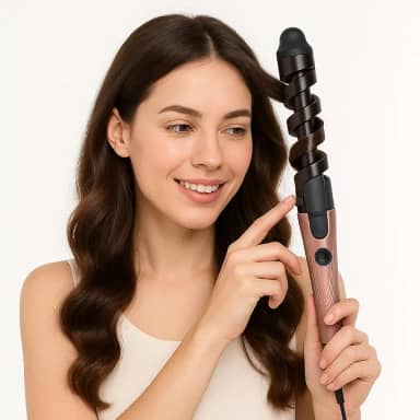 Modelador de Cachos Automático Espiral 30W Bivolt – Ondulador de Cabelo Profissional com Revestimento Cerâmico