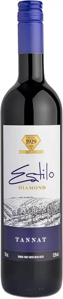 Estilo Diamond Vinho Fino Tinto Meio Seco Tannat 750ml