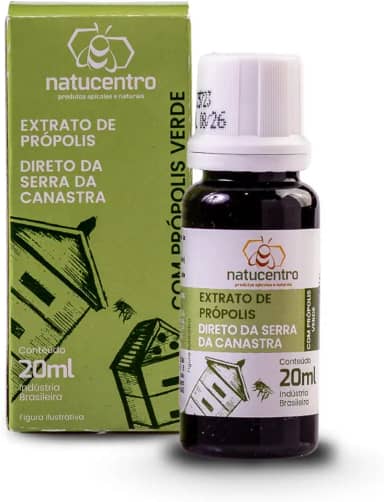 Propolis Verde - Extrato de Propolis com Concentração de Flavonoides, embalagem prática e portátil de 20ml, Própolis Verde de Origem Única Serra da Canastra - Artepellin C, Uso Diário