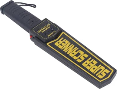 Detector de metal portátil, scanner de segurança de alta sensibilidade 95 kHz, varinha ajustável de som e vibração, detector de metais profissional para detecção de facas de metal