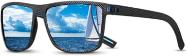 Óculos de sol masculinos polarizados – Óculos de sol com proteção UV para homens, óculos de sol esportivos retangulares leves para dirigir, pescar