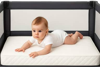 Colchão para Chiqueirinho Berço de Bebê 100cm x 70cm x 10cm D18 Um Lado Impermeável, Anti-Ácaros