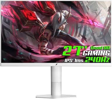Monitor Gamer SuperFrame Orbit Plus, 27 Pol, Quad HD, 240Hz, IPS, 1ms, 115% sRGB, FreeSync/G-Sync, Suporte Articulado, HDMI/DP, Branco, SFOFW-27240-QHD-PRO