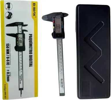 Paquimetro Digital Profissional Eletrônico Display Lcd Medidor Preciso Em Aço Inox e Plástico 150mm C/Estojo Micrômetro Alta Precisão fácil leitura desligamento automático preciso com tela medir