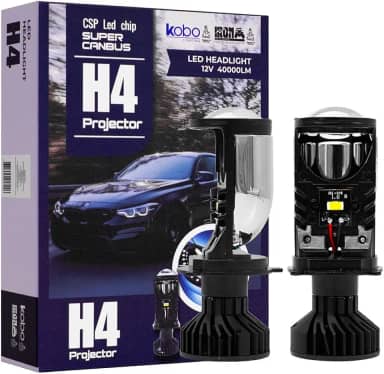 Kit Ultra LED H4 Mini Projetor Canhão Super Canbus 42W 12V Iluminação Automotiva (H4)