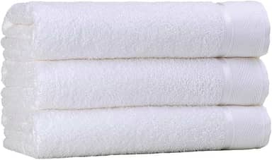 Kit 3 Toalhas Banhao Gigante Glamour 500g - Super Macia (Branca)