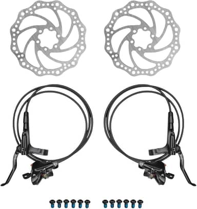 Kit Par De Freio Hidráulico Bicicleta GTS M2 + Alavanca Passador Absolute Nero 12v