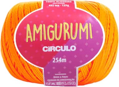 Fio Amigurumi Linha Novelo 254m 125g 4456 LARANJA