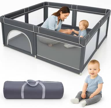 Cercado Para Bebês Chiqueirinho Playground - Playpen - Infantil Grande Desmontável Resistente Com Bolsa De Transporte CERCADINHO -180x150x68 - MJ BRANDS