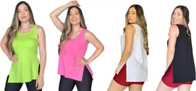 Regata Blusa Feminina Sobre Legging Moda Fitness Academia e Ginástica Preto