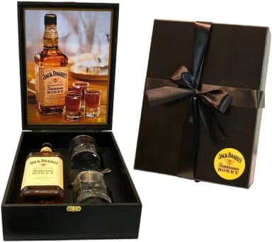 Box The Drink Whisky Mel 1lt + 2 Copos + Dosador