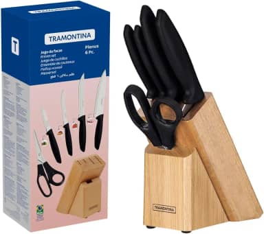 Jogo de Facas 6 Peças, Tramontina, Plenus 23498015, Preto