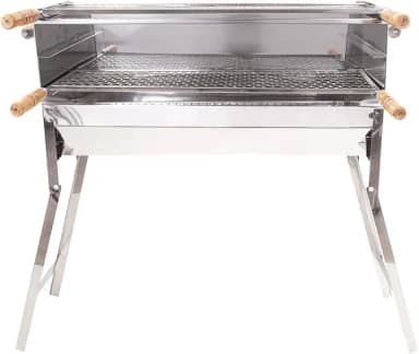 Churrasqueira Inox Espetinho 3 Andares Móvel 25x1Metro