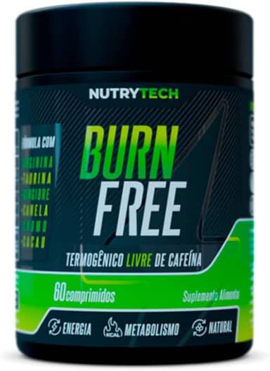 BurnFree Termogênico Pré Treino 60 Comprimido Puro Original
