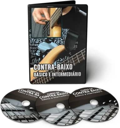 Kit 08 DVDs - Curso de Contrabaixo em videoaula