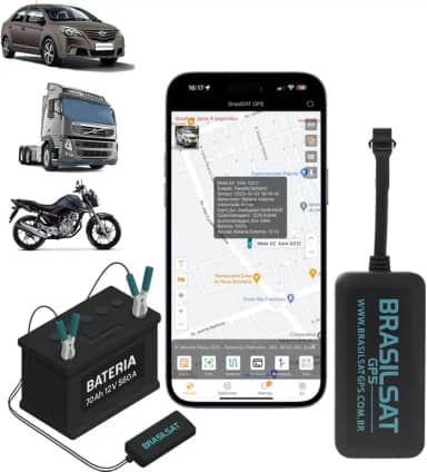 Brasilsat GPS – Rastreador Veicular GPS Veicular Com Aplicativo em Tempo Real No Celular E Instalação Rapida na bateria do carro. Carro Caminhao Moto Carro Eletrico