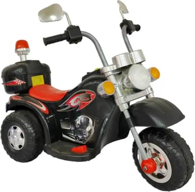 Bang Toys - Moto Elétrica Infantil Guardian X 6V - com Luz de LED, Sons Realistas e Acelerador no Pedal - Suporta até 25kg - Cor Preta