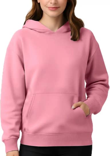 Moletom feminino casual de gola redonda, solto, leve, pulôver