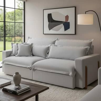 Sofá Retrátil e Reclinável Dubai com Molas Ensacadas, 1,90m. (Cinza Claro)