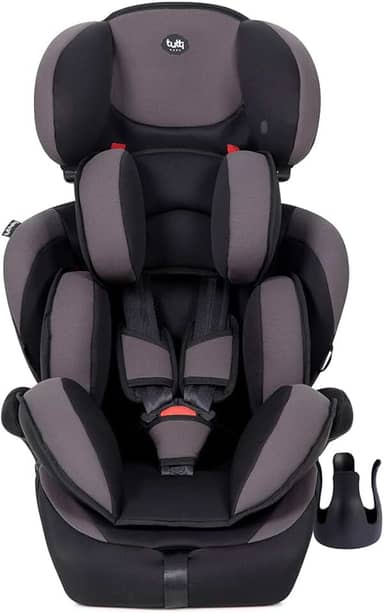 Cadeirinha Infantil Para Bebe Athenas Carro 09 á 36 Kg Preto com Cinza Tutti Baby
