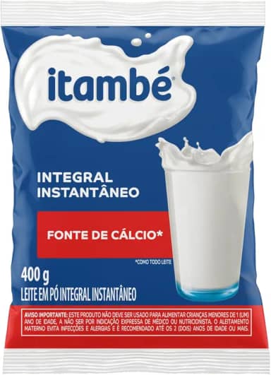 Leite em Pó Integral Instantâneo Itambé Pacote 400g