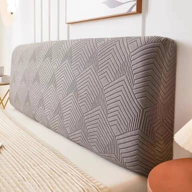 Capa de cabeceira aveludada macia para cama de casal, capa de cabeceira de cama elástica de 1,2 m a 2,2 m, capa protetora à prova de poeira para estofamento tufado, tecido confortável