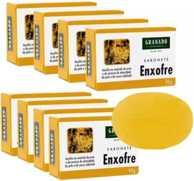 Kit C/8 Sabonetes Em Barra 90g Enxofre Para Acne Granado