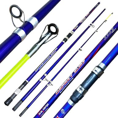VARA DE PESCA PRAIA COSTAO MAR P/MOLINETE SAHARA OSPREY SURF II - 4.2MTS - 30-60LBS - 3 PARTES - PESCA PESADA - PROFISSIONAL - PEIXE GRANDE
