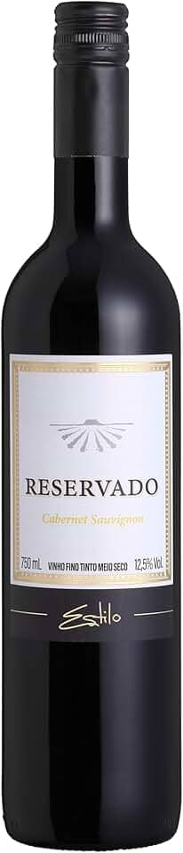 Estilo Reservado Vinho Fino Tinto Cabernet Sauvignon Meio Seco 750ml