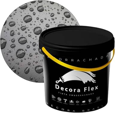 Tinta Emborrachada Decora Flex Decora Brasil Resistente a Agua 1 Litro (Preto)